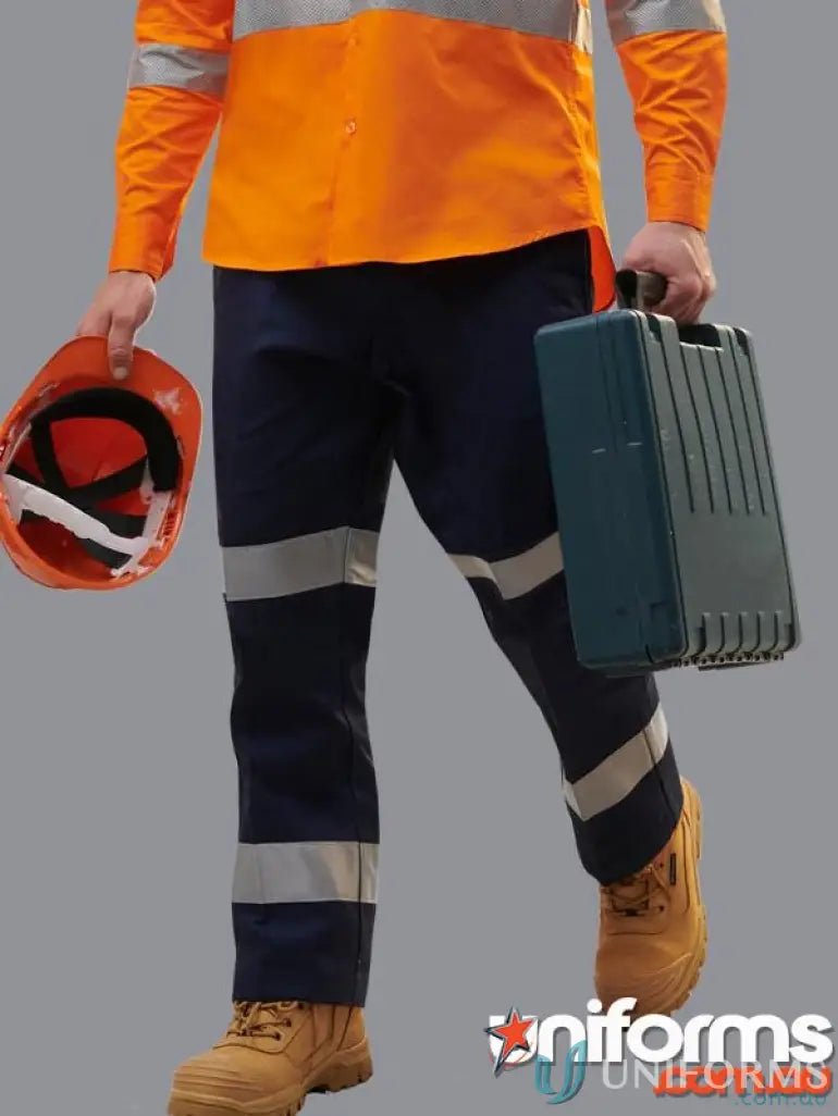 Winning Spirit WP13HV-ES 3M Taped Drill LONG Pants in Navy