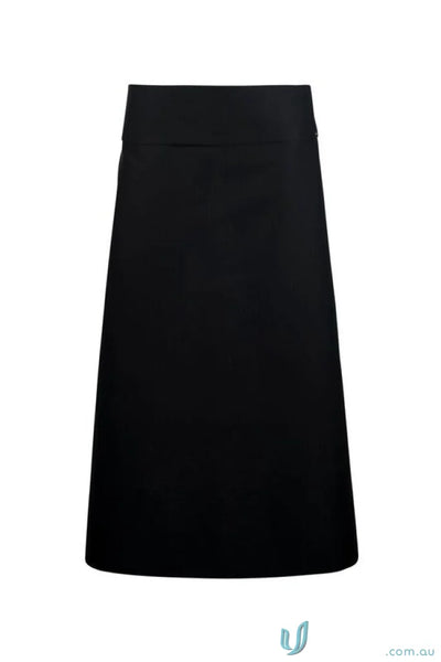 WorkCraft CA008 3QTR Length Apron with Pocket and Fold over in Black front product image