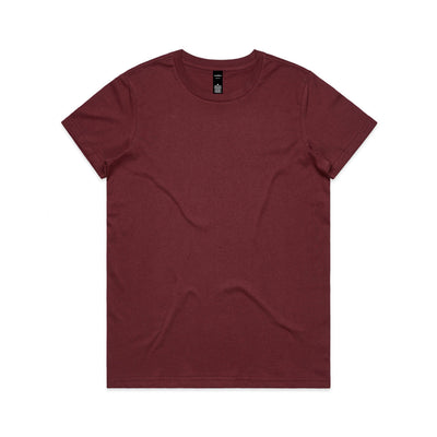 Wo's Maple Tee 4001 - Burgundy