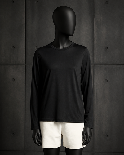 Wo's Maple Active L/S Tee 4020A blank product on dark industrial concrete background