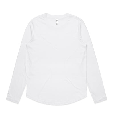 Wo's Maple Curve L/S Tee 4021 - White