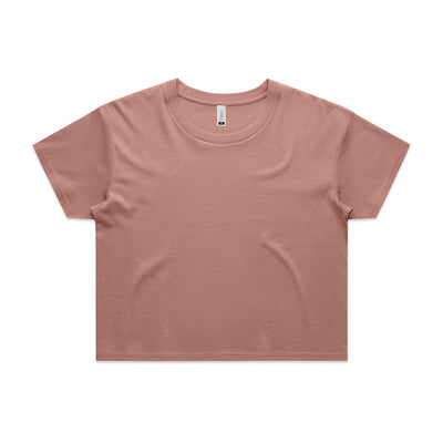 Wo's Crop Tee 4062 - Hazy Pink