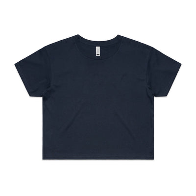 Wo's Crop Tee 4062 - Navy