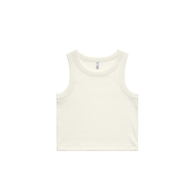 Wo's Organic Rib Crop Tank 4064G - Ecru