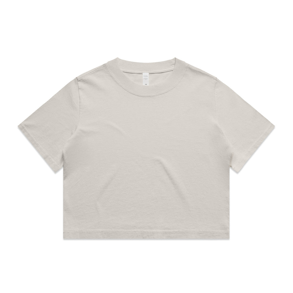Wo's Heavy Faded Crop Tee 4089 - Faded Bone