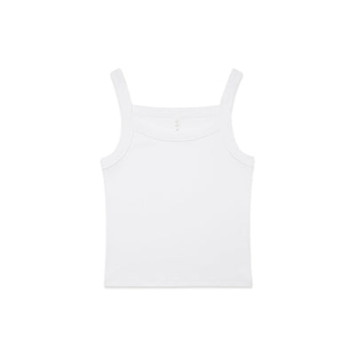 Wo's Organic Collegiate Tank 4097 - White