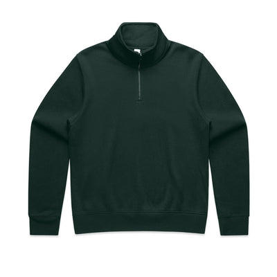 Wo's Stencil Half Zip Crew 4125 - Pine Green