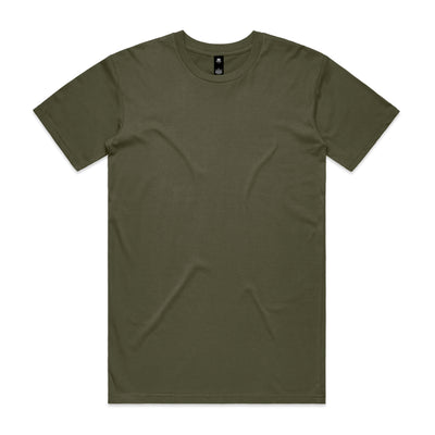 Olive green short-sleeved crew neck planett staple tee perfect for comfortable work uniforms and casual workwear