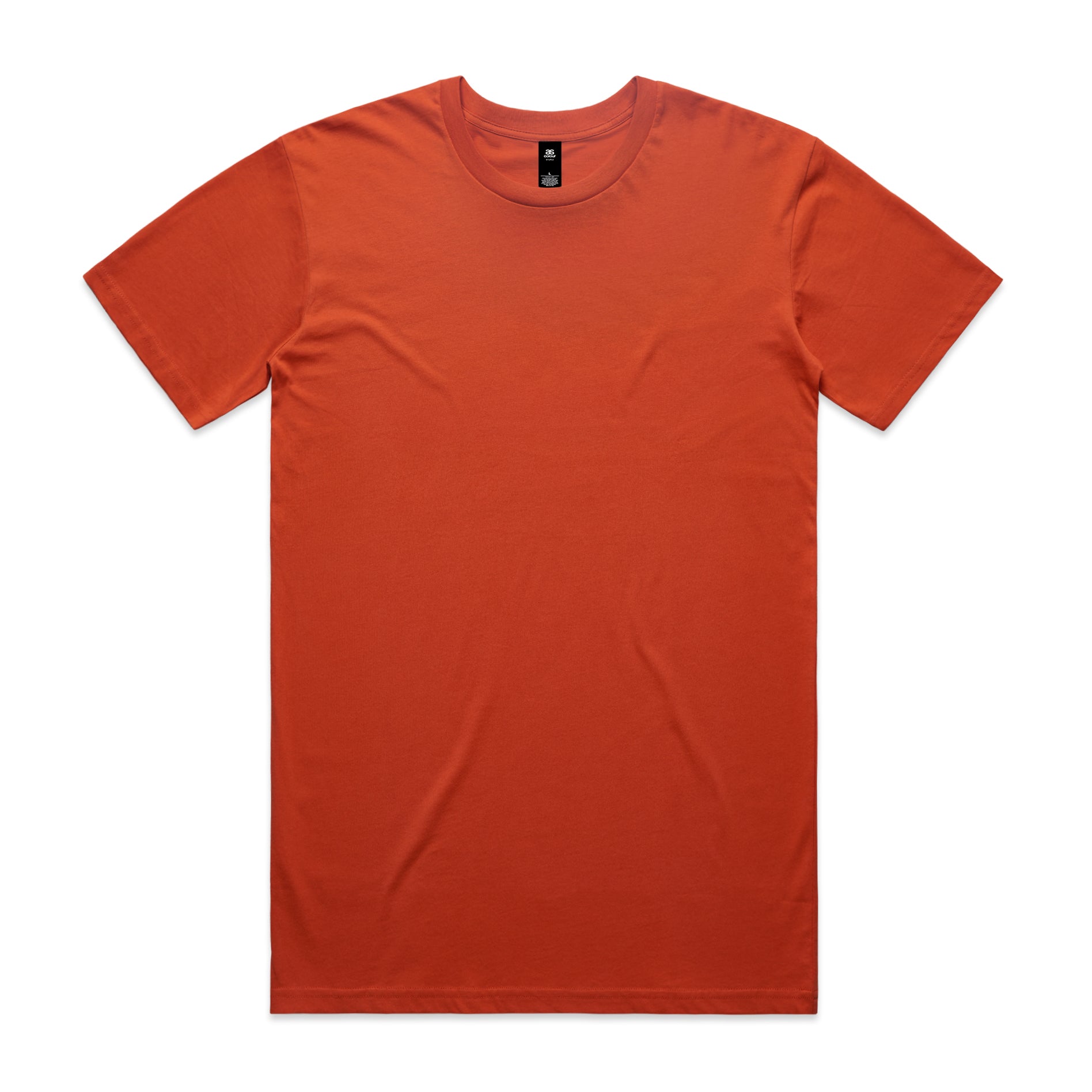 Planett staple tee is a plain orange crew neck short sleeve t-shirt with subtle texture perfect for work uniforms and workwear