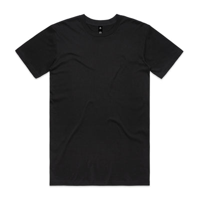 Black short-sleeved crew neck planett staple tee with subtle texture perfect for uniforms and workwear basics