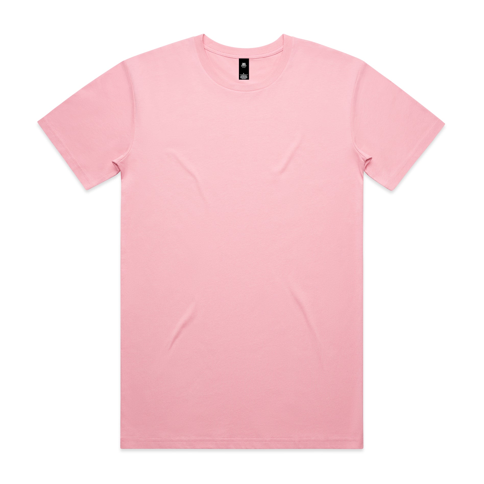 A soft pink cotton planett staple tee with crew neck and short sleeves perfect for work uniforms and workwear
