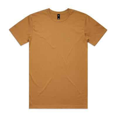 Planett staple tee plain mustard yellow short sleeve crew neck t shirt perfect for casual workwear or uniforms