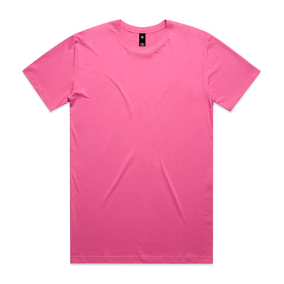 A vibrant pink planett staple tee cotton t-shirt with crew neck perfect for comfortable work uniforms or workwear