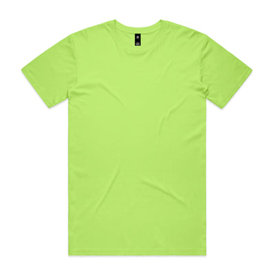 A vibrant lime green planett staple tee short-sleeved crew neck t-shirt perfect for comfortable workwear uniforms