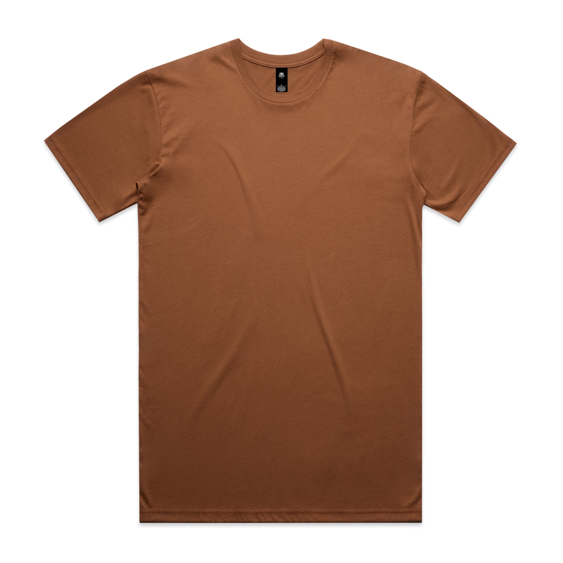 Planett staple tee is a minimalist brown cotton crew neck t-shirt perfect for casual workwear and uniforms