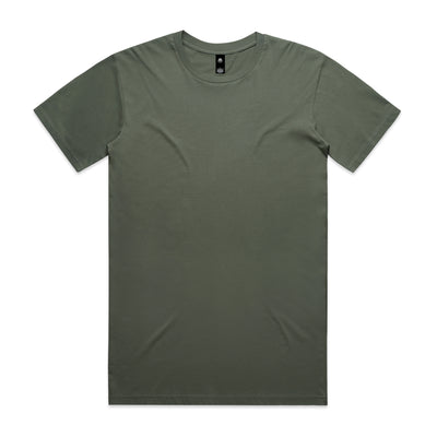 Olive green short-sleeved crew neck planett staple tee perfect for comfortable workwear and casual uniforms