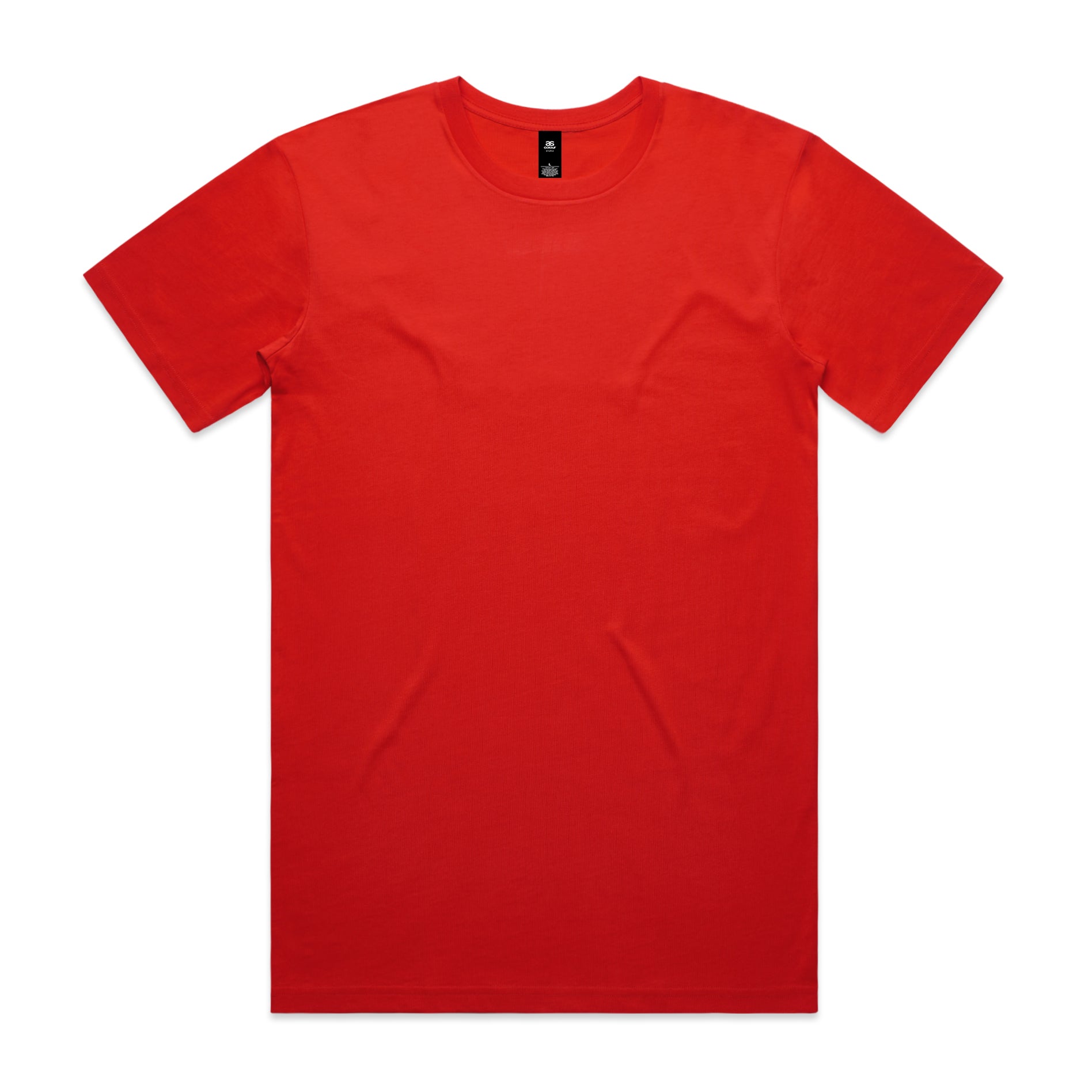 A vibrant red planett staple tee made of soft cotton ideal for comfortable workwear and uniforms