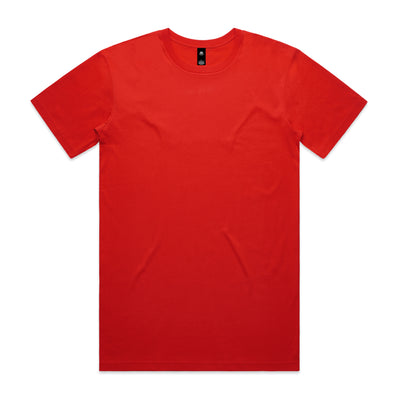A vibrant red planett staple tee made of soft cotton ideal for comfortable workwear and uniforms