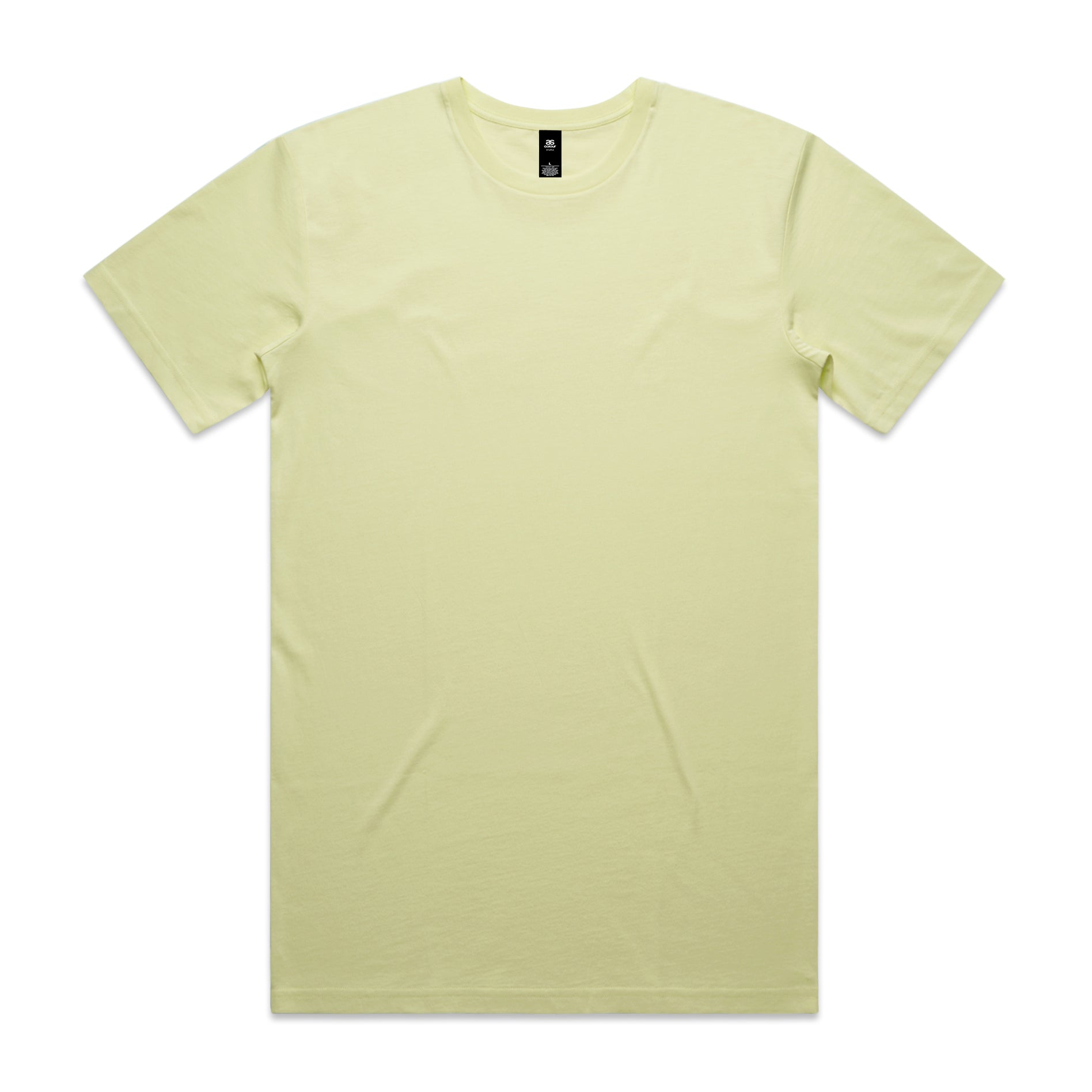 Pale yellow planett staple tee soft cotton short sleeve crew neck perfect for casual uniforms and workwear shirts