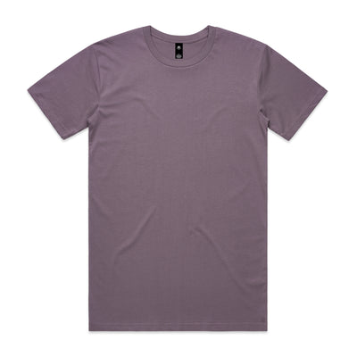 Plain mauve short-sleeved crew neck planett staple tee with subtle texture perfect for workwear and uniforms