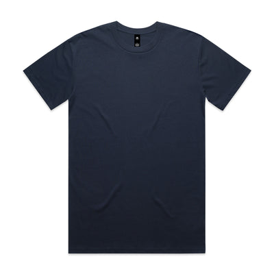A navy blue short sleeved cotton crew neck planett staple tee perfect for work uniforms and workwear designs