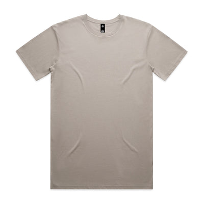 Minimalist beige crew neck t-shirt made of soft textured fabric perfect for comfortable workwear or casual uniforms