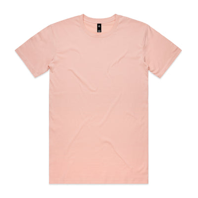A soft blush pink planett staple tee made of smooth cotton perfect for minimalist workwear and uniforms