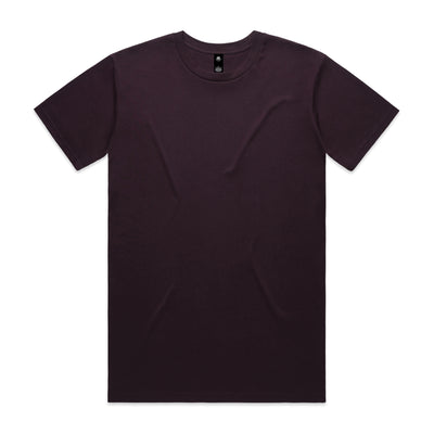 Dark burgundy planett staple tee with short sleeves and crew neck, perfect for uniforms and workwear basics