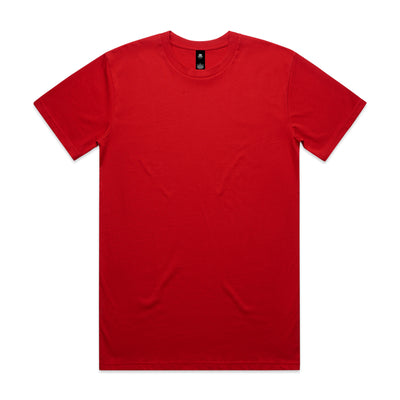 A vibrant red planett staple tee made of soft cotton perfect for comfortable work uniforms and everyday workwear