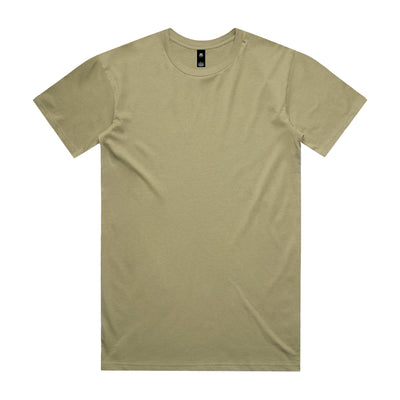 Olive green short-sleeved crew neck planett staple tee made of soft cotton perfect for workwear uniforms