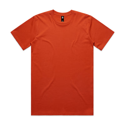 Classic heavyweight t-shirt in plain orange with crew neck and textured fabric ideal for workwear and uniforms