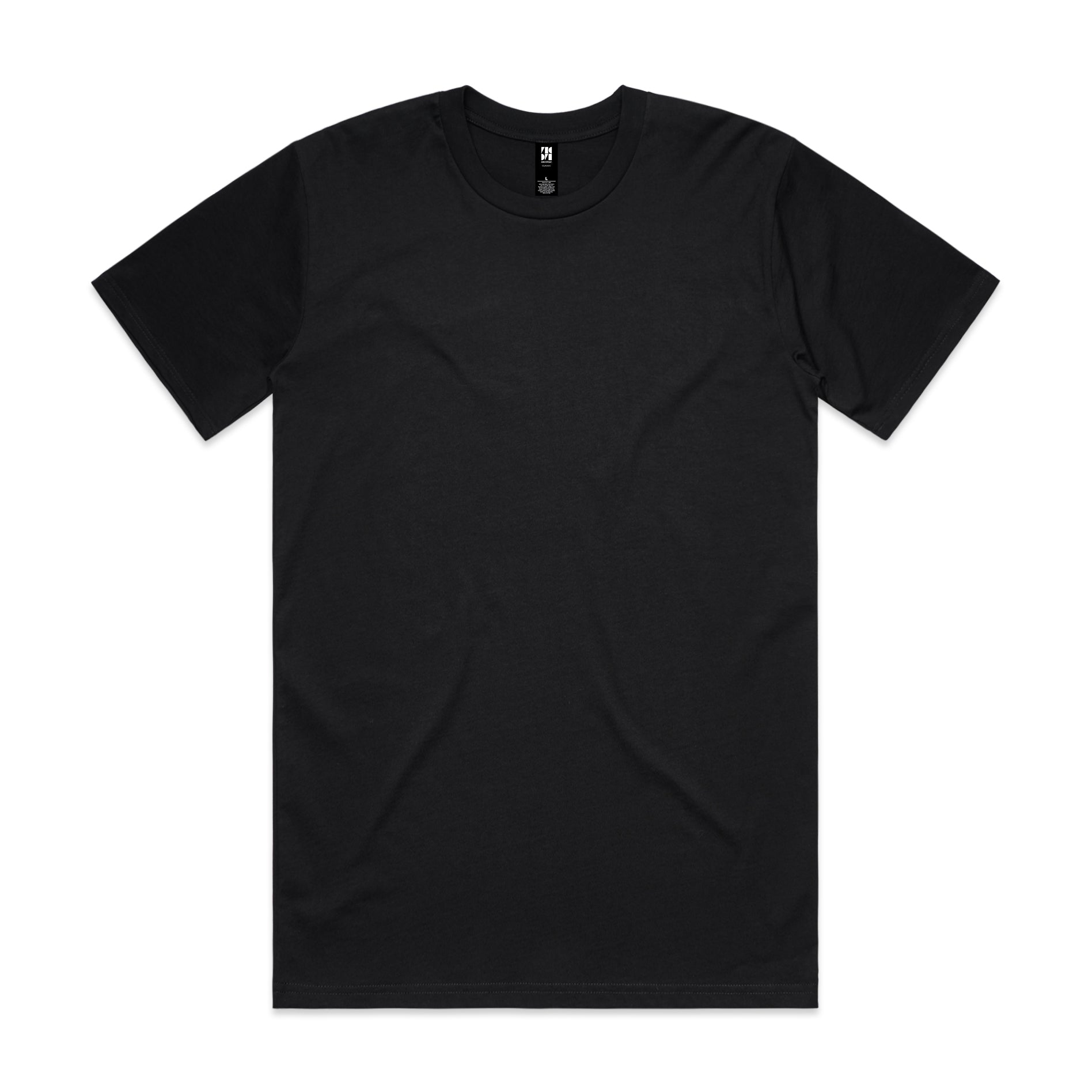 Black classic heavyweight t-shirt with subtle texture perfect for durable workwear and comfortable work uniforms