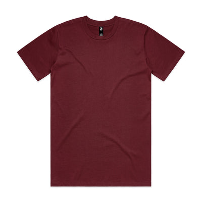 Classic heavyweight t-shirt in maroon soft cotton perfect for work uniforms and comfortable workwear uniforms