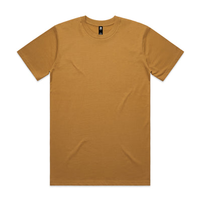 Classic heavyweight mustard yellow short-sleeved t-shirt with crew neck perfect for workwear and uniforms
