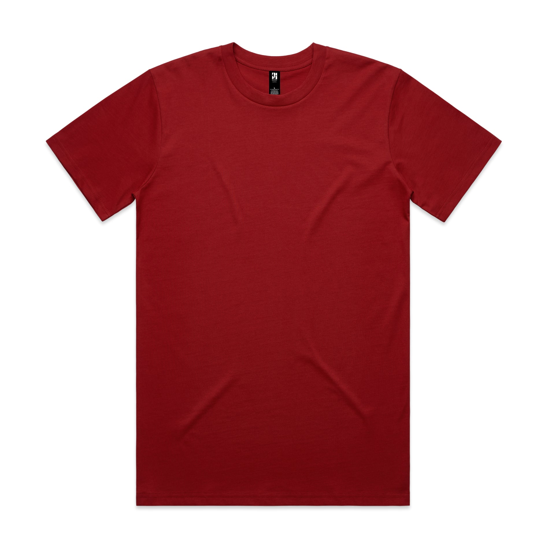 Classic heavyweight t-shirt solid red soft cotton short-sleeved perfect for workwear and uniforms