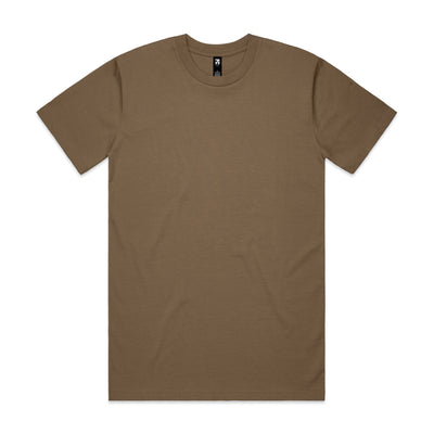 Classic heavyweight olive green cotton t-shirt with crew neck perfect for uniforms and workwear essentials