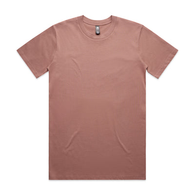 Minimalist dusty rose cotton classic heavyweight t-shirt with crew neck and short sleeves perfect for workwear uniforms