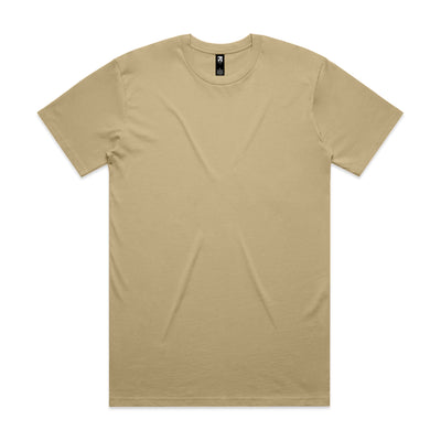 Beige classic heavyweight t-shirt with short sleeves and crew neck perfect for workwear and uniforms