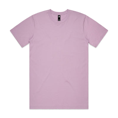 Classic heavyweight t-shirt in soft lavender with subtle stitching, perfect for comfortable work uniforms or casual workwear