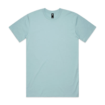 Classic heavyweight light blue cotton t-shirt with crew neck and short sleeves ideal for uniforms and workwear