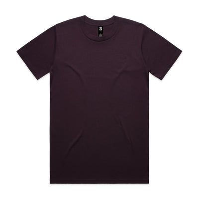 Dark purple classic heavyweight t-shirt with short sleeves and crew neck perfect for work uniforms and workwear