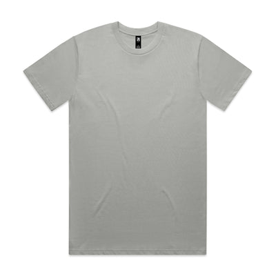 Classic heavyweight gray crew-neck t-shirt with short sleeves perfect for comfortable work uniforms and workwear