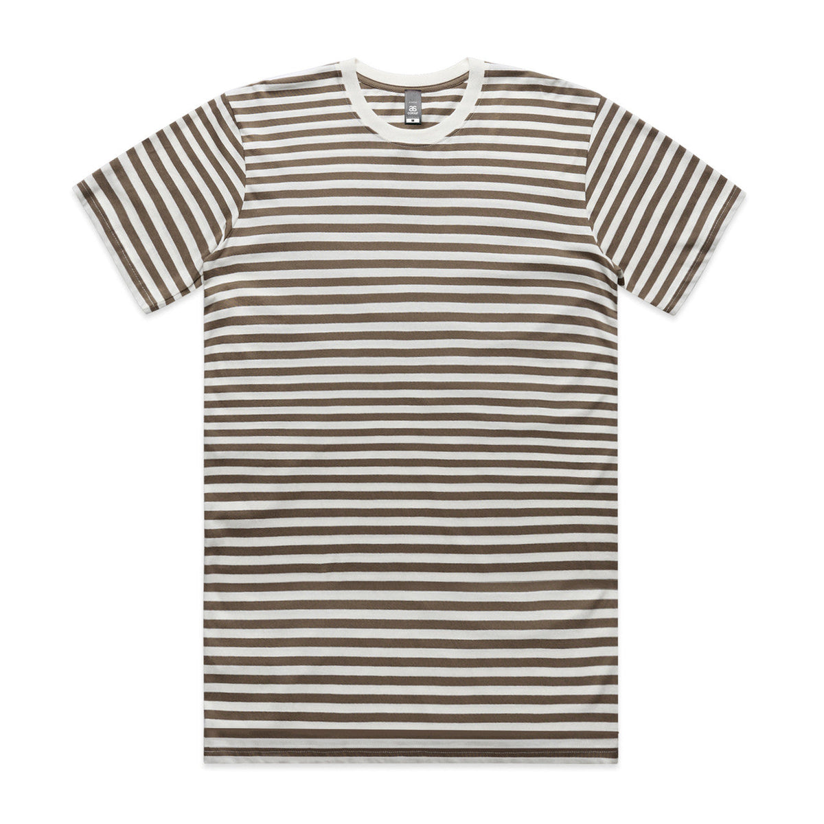 Staple Stripe Tee 5028 - Natural/Walnut