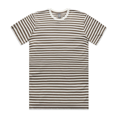 Staple Stripe Tee 5028 - Natural/Walnut