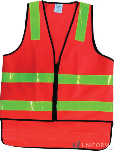 Orange Vic Roads safety vest with reflective stripes for workwear and uniforms