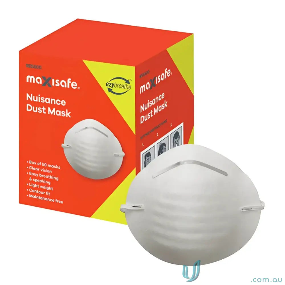 Maxisafe nuisance dust mask in 50pk for workwear and protection from dust