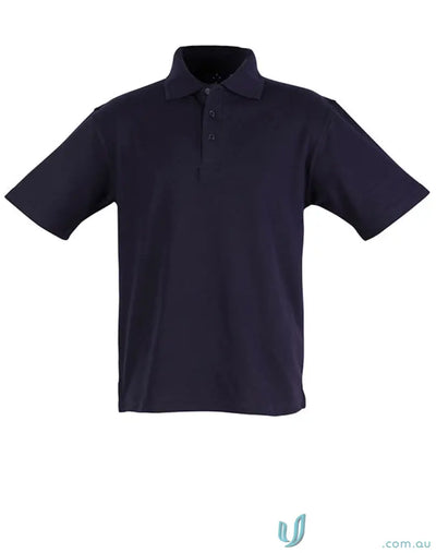Navy blue polo shirt from 5x Bundle Adult Polo with poly cotton pique fabric