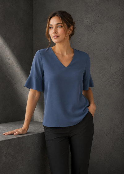 Aria Fluted Blouse
