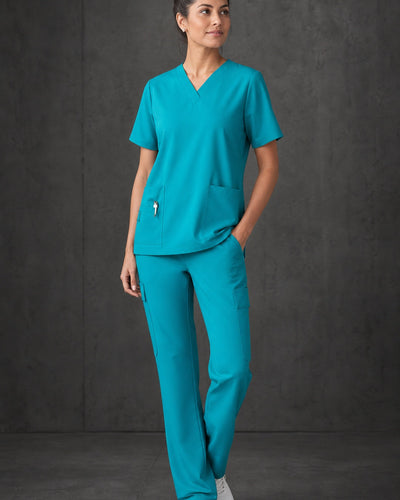 Avery Ladies Straight Leg Scrub Pant CSP944LL in Teal