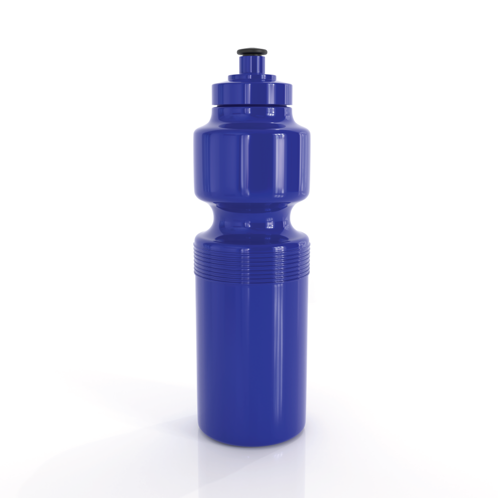 Vibrant royal blue austmade sports bottle 750ml with black cap and textured grip perfect for workwear and uniforms